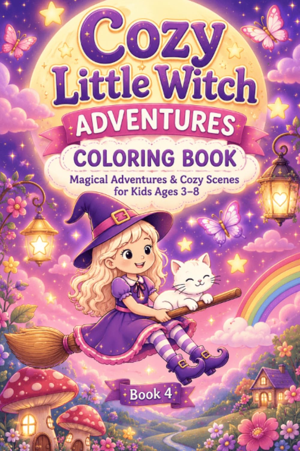 Cozy Little Witch Adventures Coloring Book: Magical Adventures & Cozy Scenes for Kids Ages 3–8 (Cozy Little Witch Coloring Series)
