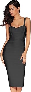 Midi Bodycon Bandage Dresses for Women Semi-Formal Cocktail Dresses Wedding Guest Dress - Buy now