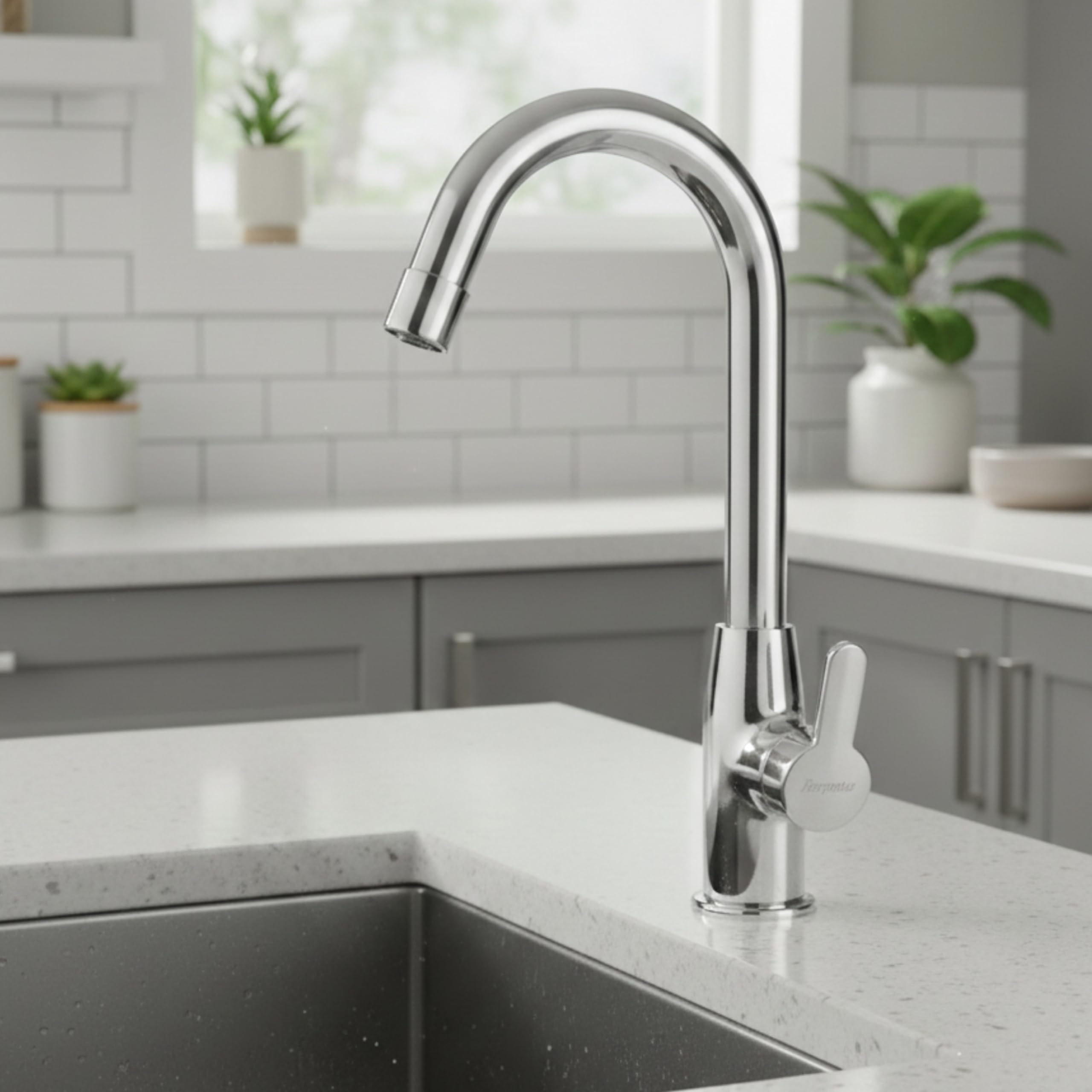 PARRYWARE Claret Series Table Mounted Regular Cold ONLY Basin TAP/TAP (Chrome) | Right Hand Side Lever, Brass Body Water Tap/Faucet/Cock for Bathroom/Kitchen Wash Basin | T4668A1-image-4