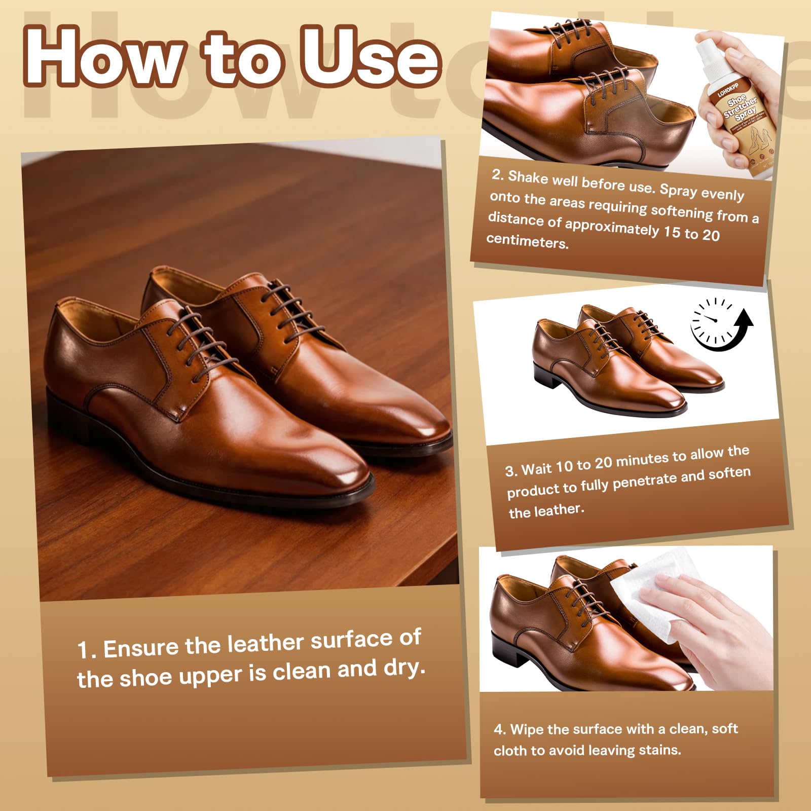 100ml Spray Dilatador Zapatos, Suavizante de Zapatos de Cuero, Estirador de Zapatos, Aumenta la Elasticidad en Zapatos de Cuero, Para Eliminar Rápidamente los Puntos de Presión