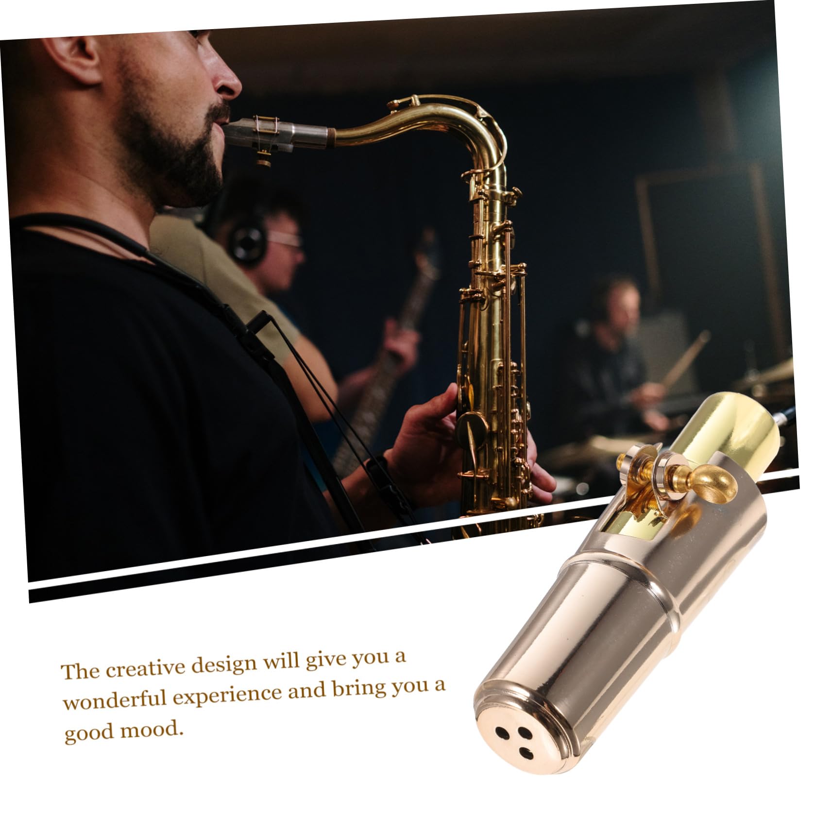 Toyvian Legatura per Sassofono Contralto Kit Completo con Tappo per Bocca di Sassofono e Ancia Accessorio per Strumenti Musicali