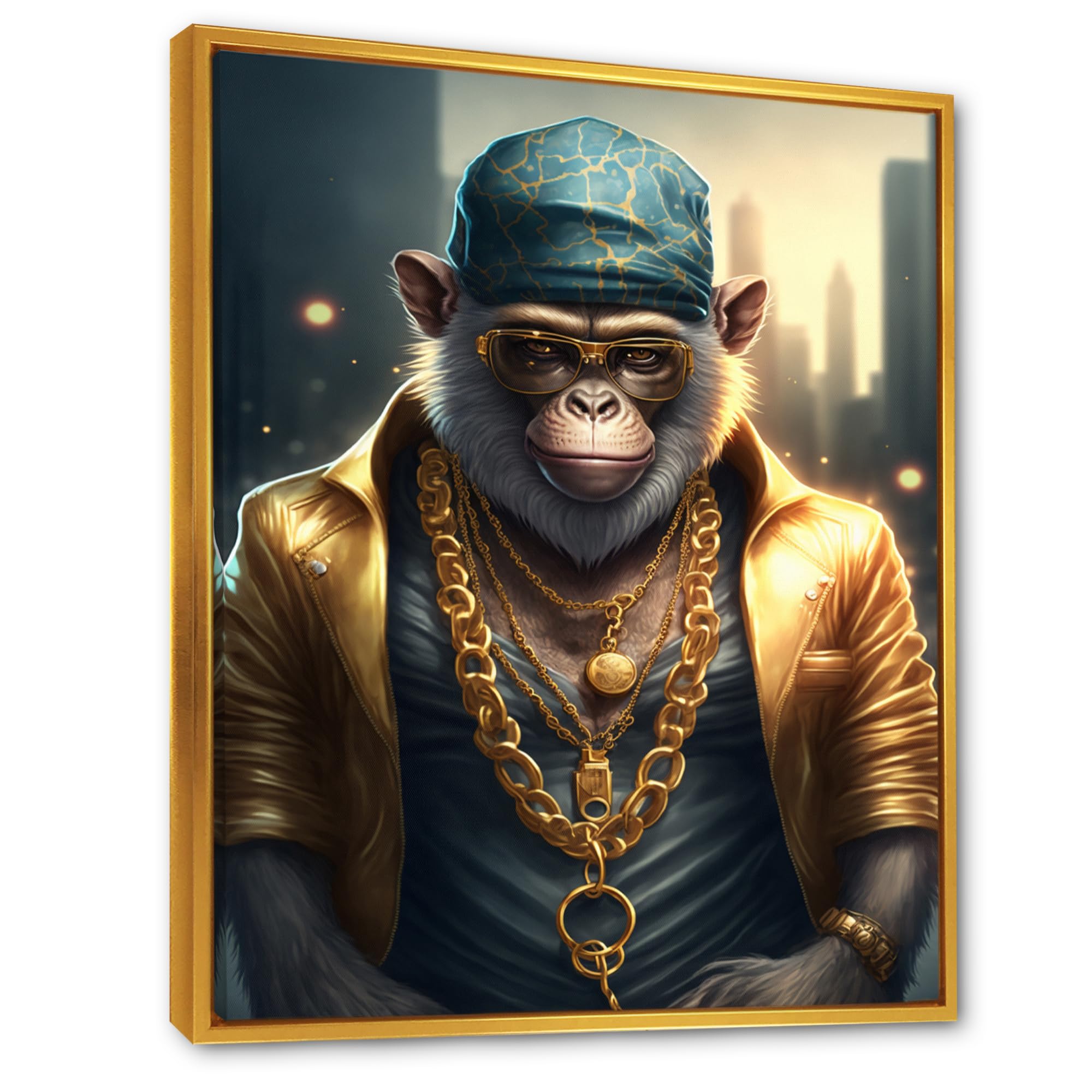 Amazon.com: DesignQ Monkey Animal Wall art, NYC Monkey Mobster I