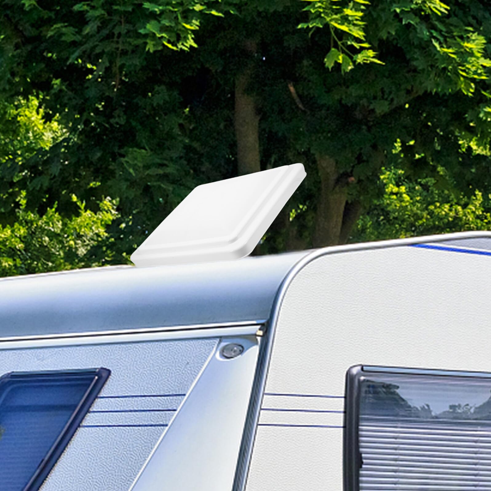 Abaodam Copertura Bianca di in per 14 Finestra Pollici Ventilazione e Camper Efficiente Plastica Isolamento Termico Aerazione per Tetto Camper Moderno