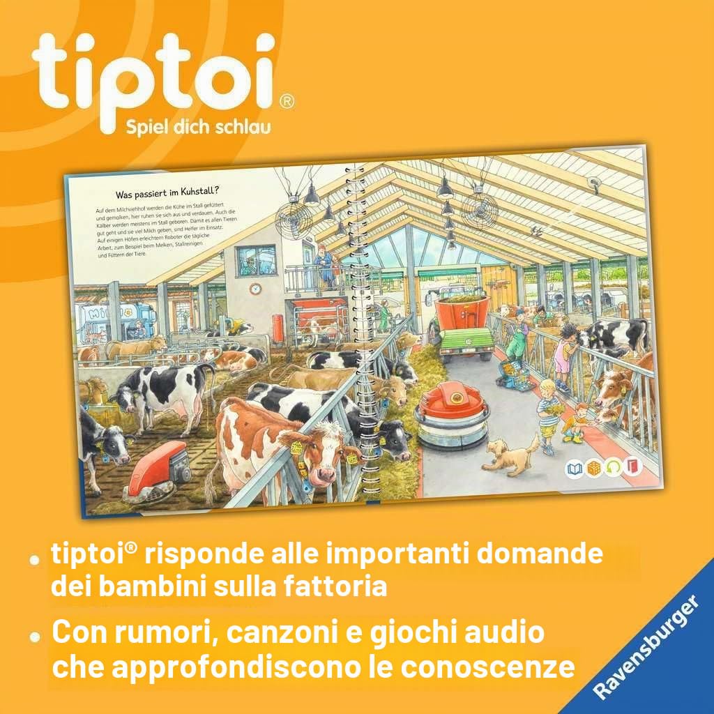 Ravensburger tiptoi Starter Set 00114: Penna e Libro sulla Fattoria - Sistema di apprendimento per Bambini dai 4 Anni in su