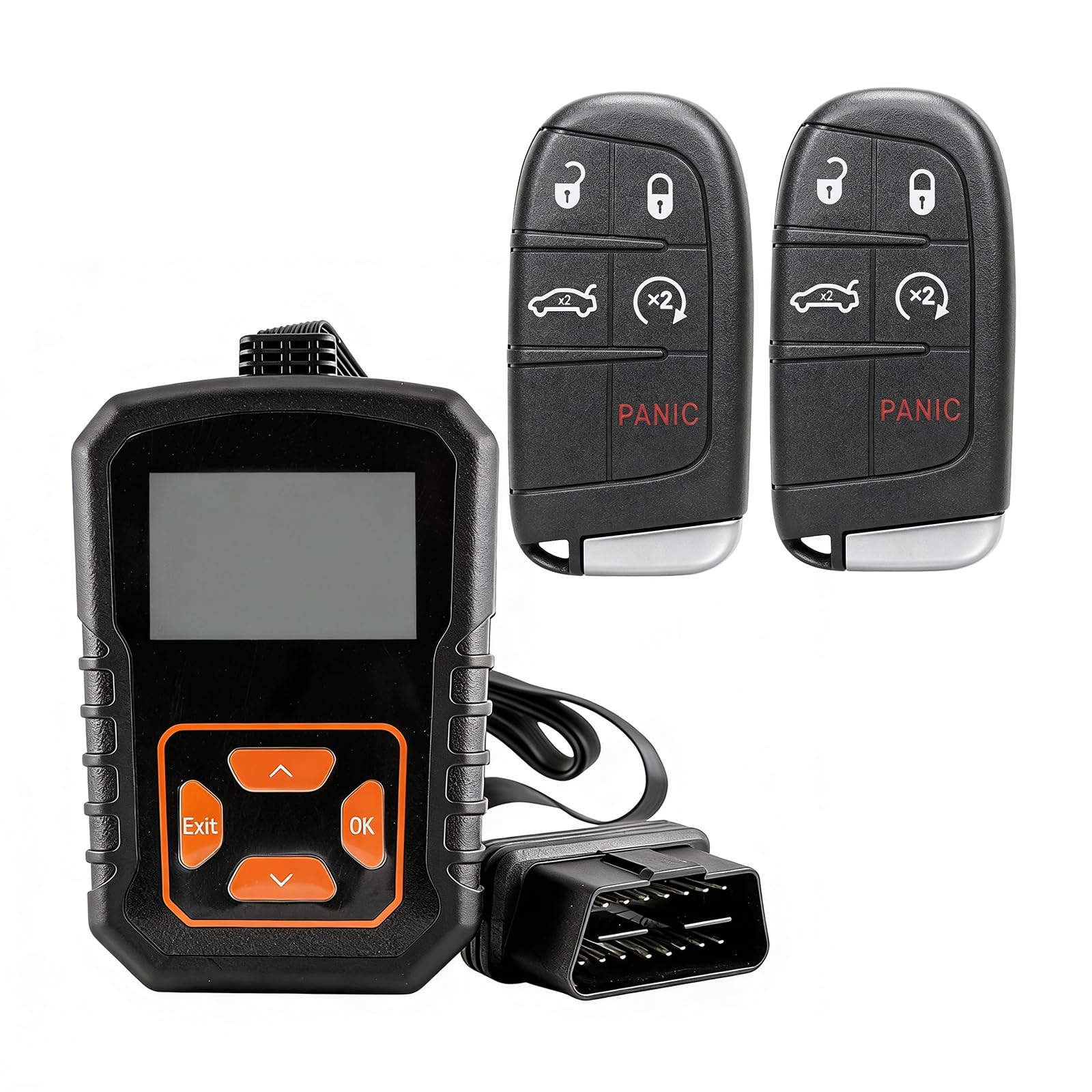 Photo 1 of DIY Smart Key Fob Kit Replacement for Chrysler 300 Dodge Charger Journey 2011 2012 2013 2014 2015 2016 2017 Dodge Challenger 2015-2017 Keyless Entry M3N40821302 Simple Key OBD Tool for At Home