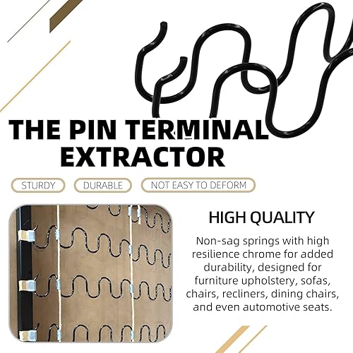 Miniatura 13 de Juego de reparación de sofá de 31 piezas, resortes sin hundimiento de 16 pulgadas, clips en S, ganchos, resortes de tensión de doble gancho, clavos