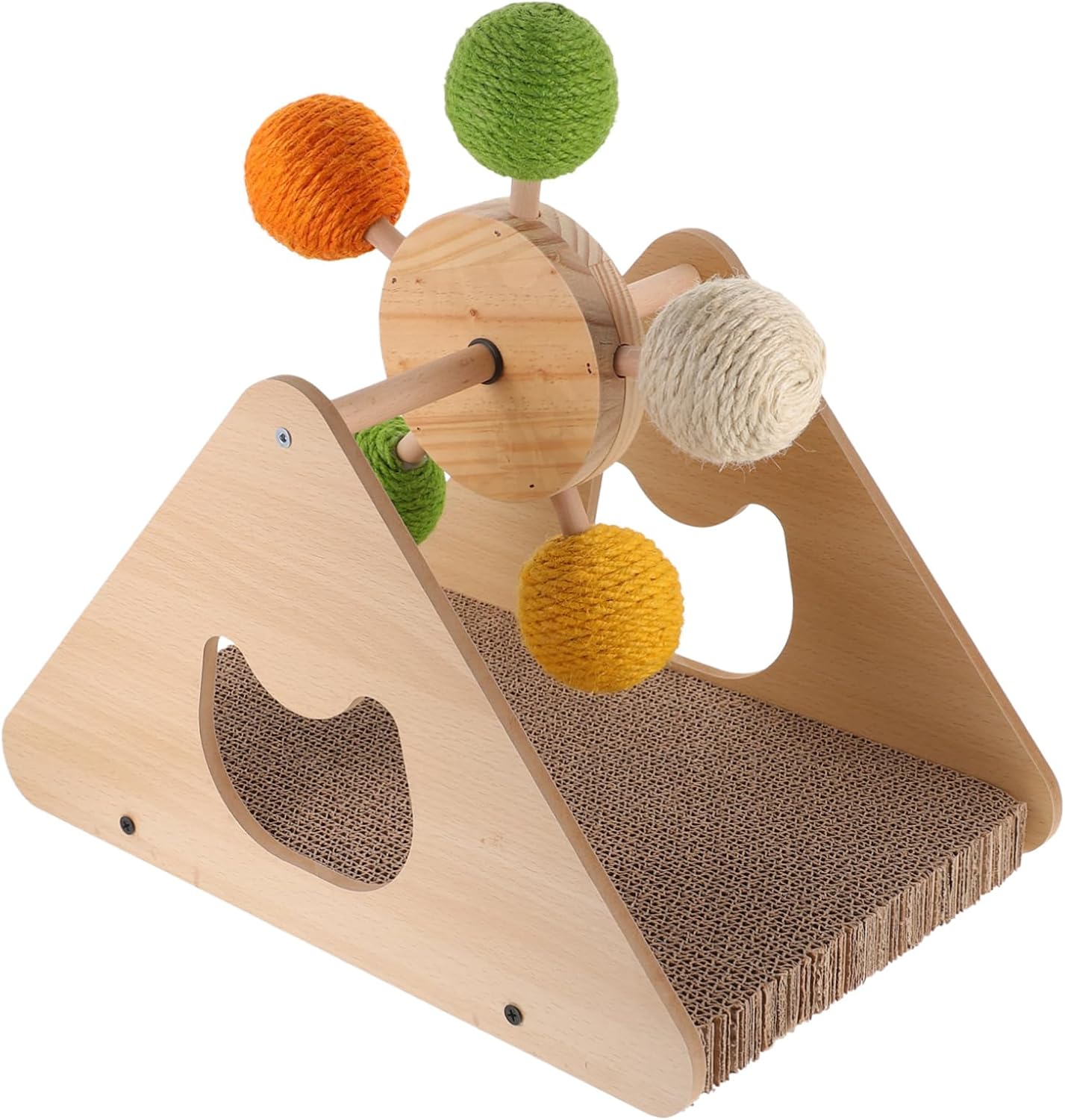 Mikikit Stable Cat Scratcher for Home Frame Design Lightweight Scratching Ball Essential Cat to Protect Furniture