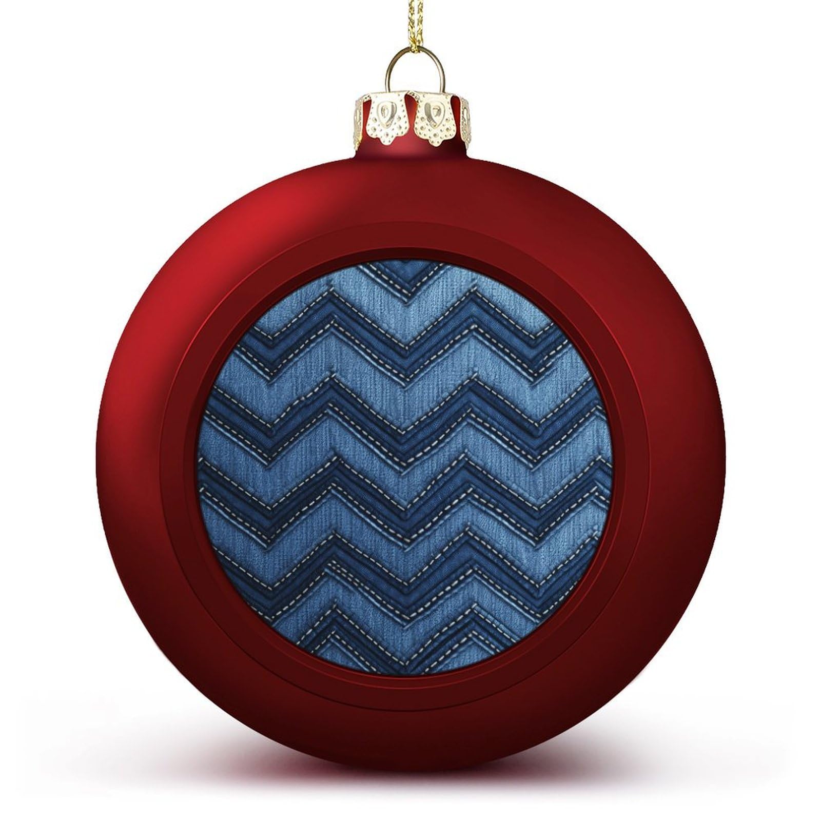Boules de Noël bleu denim dégradé à offrir pour sublimer un sapin de fête