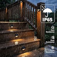 Vista 4 de GKOLED Luces de Poste de Cubierta de Bajo Voltaje, Accesorio de Iluminación LED para Paisajismo de Escalones de Escalera y Cerca, Luz de Aluminio