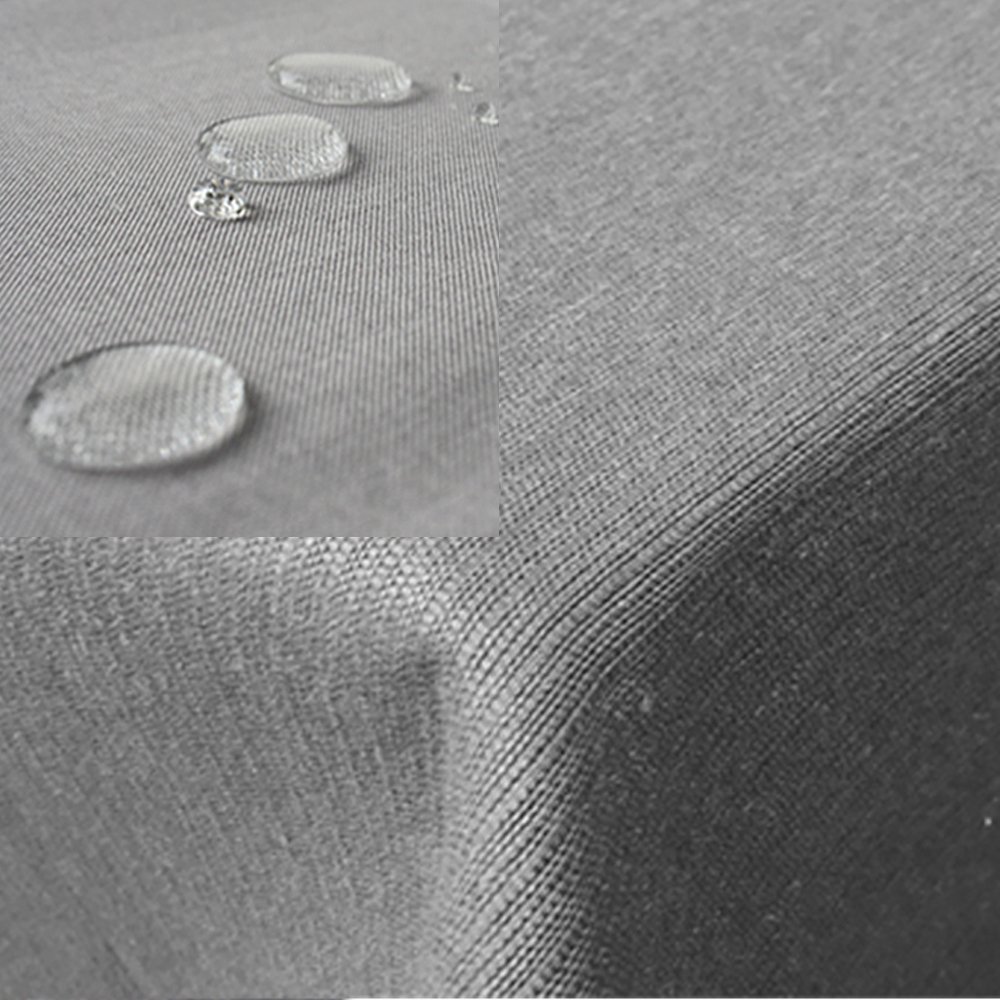 JEMIDI Mantel mesa redonda 160 cm - Manteles antimanchas ovalado repelente al agua - Mantel exterior jardin e interior imitación de lino - Para cocina comedor terraza