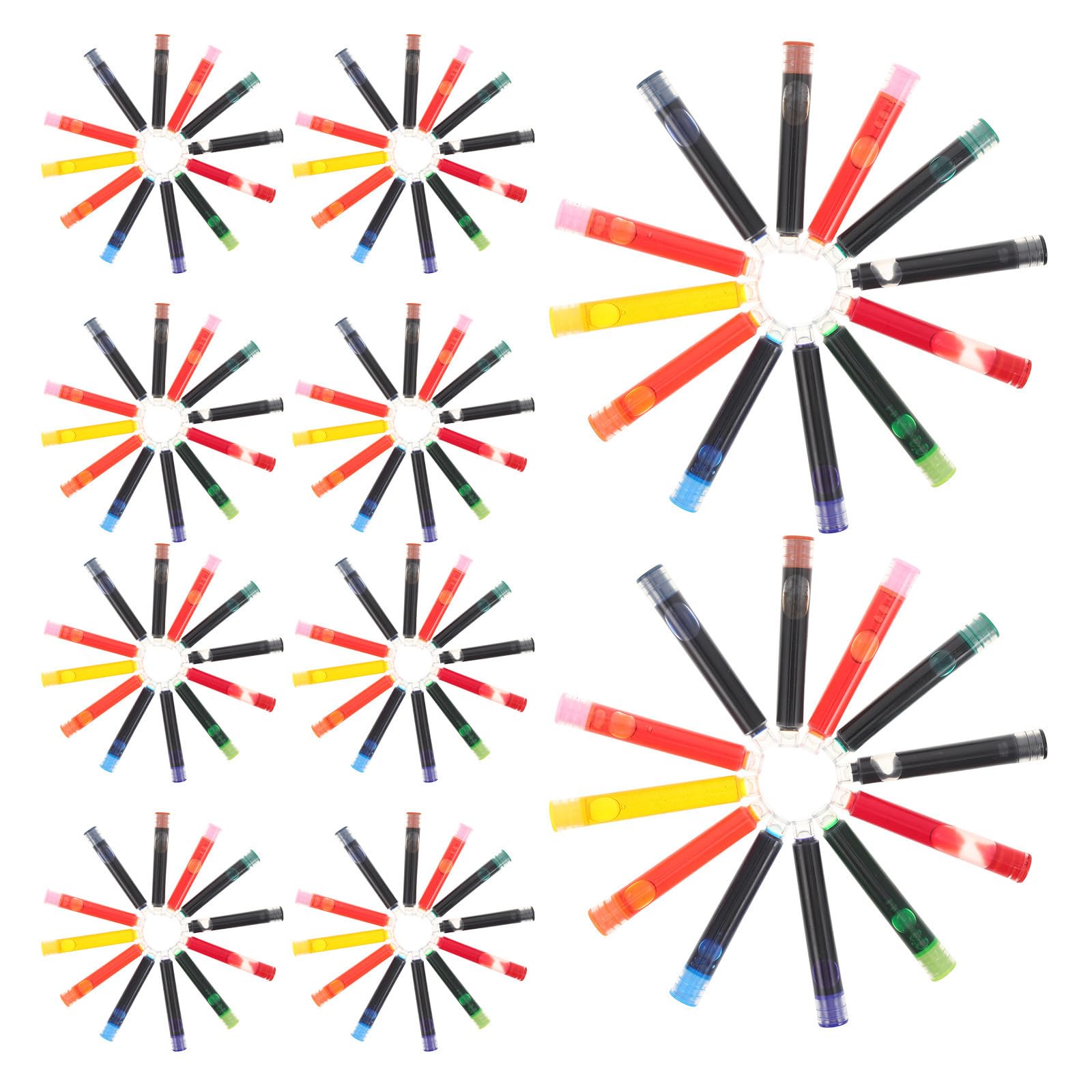 240 Pièces Recharge Encre pour Stylo-plume Cartouches Calibre Compatible avec Stylos Étudiants Facile à Remplacer