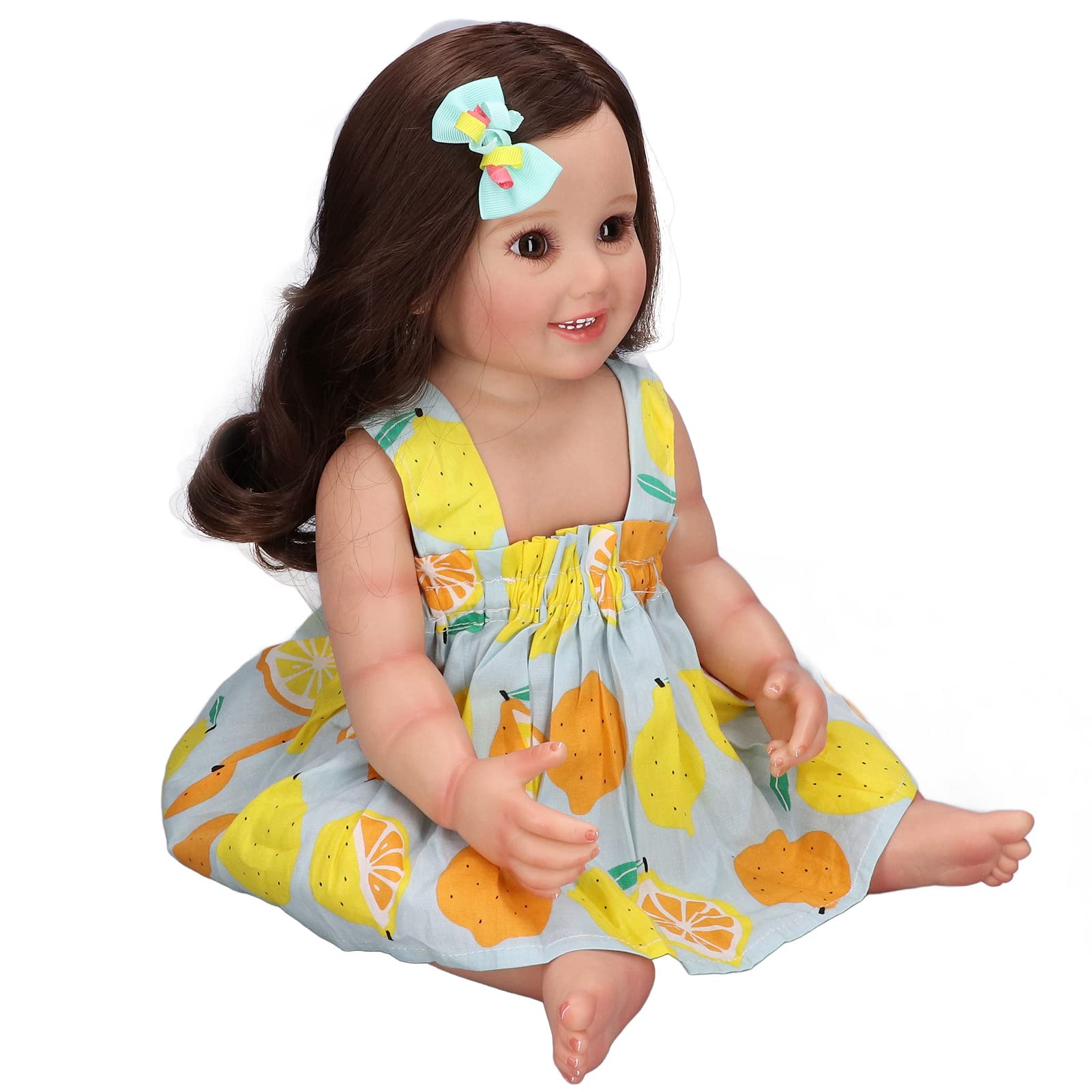 Generic Doll 21,7" Realistyczne, Realistyczne Winylowe Lalki dla Dzieci Prezent dla Dzieci z Akcesoriami