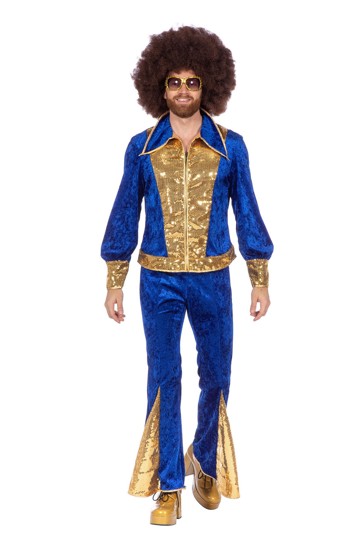 WILBERS & WILBERS 5854 - Luxury Disco Costume for Men, 70s Outfit, for Carnival, Festival, Theme Party