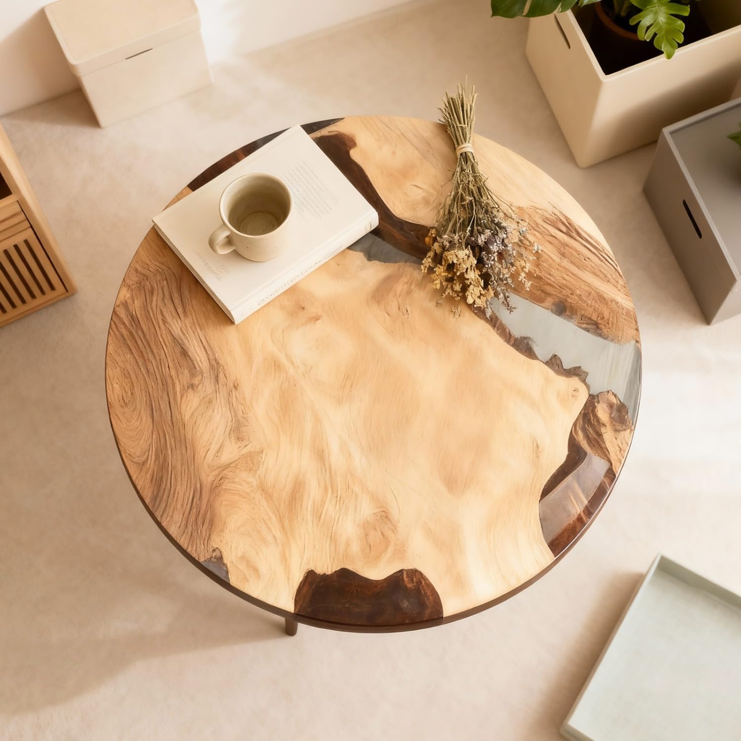 50CM Runde Tisch Silikonform, Größe Tisch GießFormen, Aufbewahrungstablett Form, Silikonform Tisch für DIY Aufbewahrung, Kunsthandwerk Epoxidharz Form