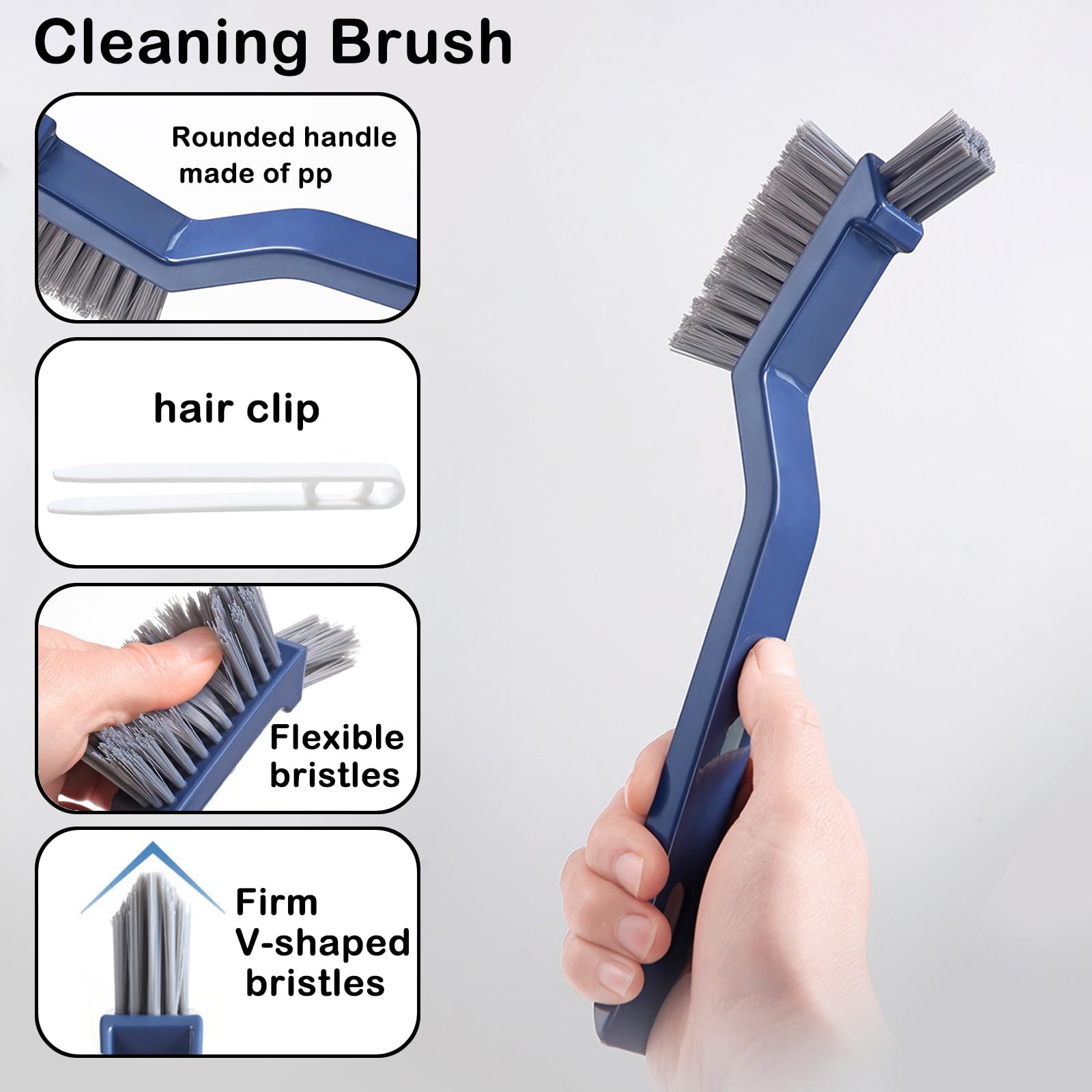 Incenseat Crevice Cleaning Brush, Cleaning Tools for Household Use, Scrub Brushes for Cleaning, Dish Brush, Shower Cleaning Brush, Vehicle, Faucets, Toilet?TV & Kitchen Grout Brush, Two Pieces