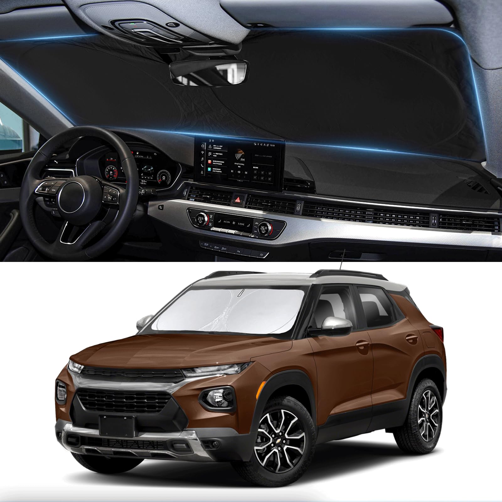 Windshield Sun Shade for Chevrolet Chevy Trailblazer 2021-2026 Sunshade