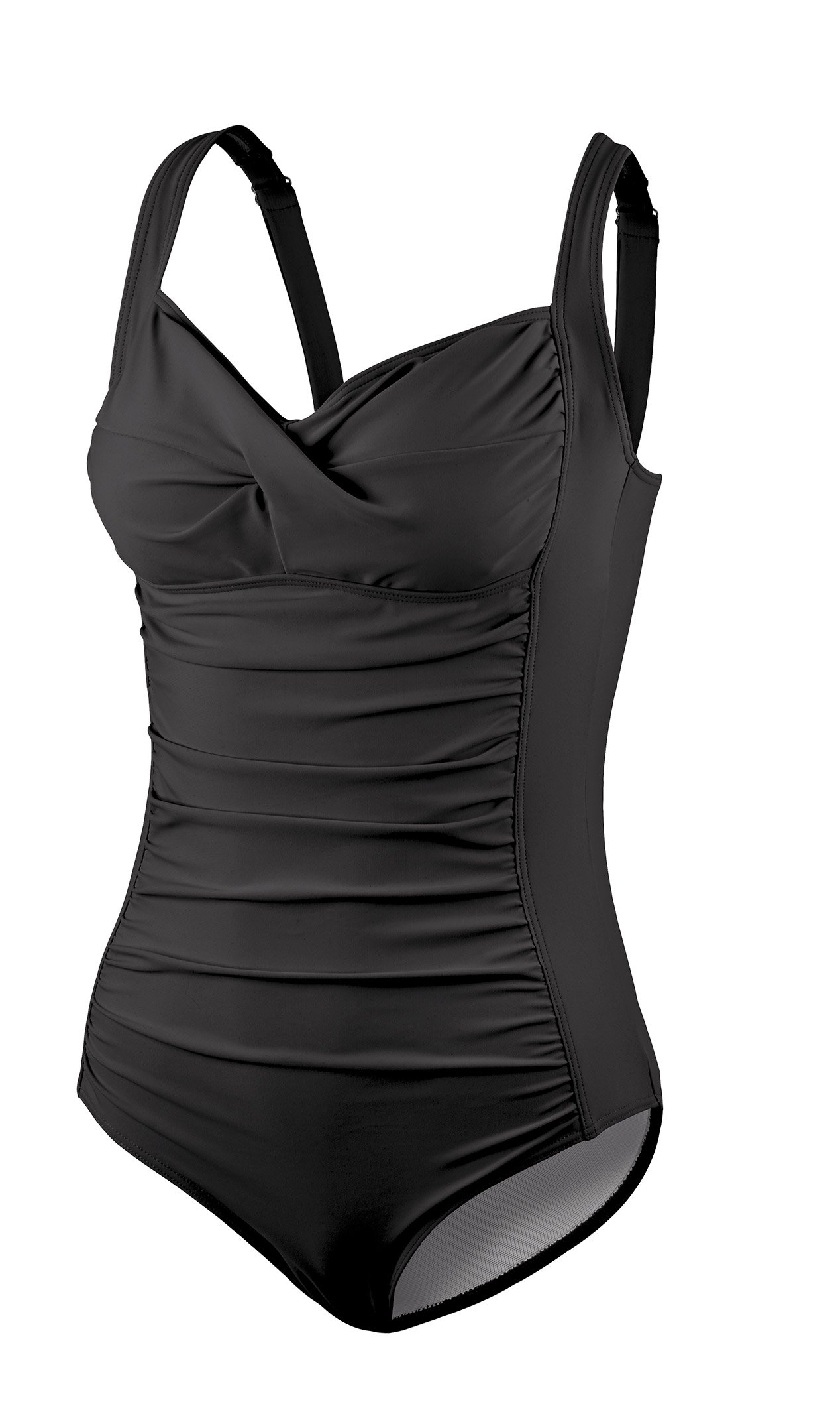 Beco Draped Criss Cross Swimsuit Women's Swimsuit - Black, 38