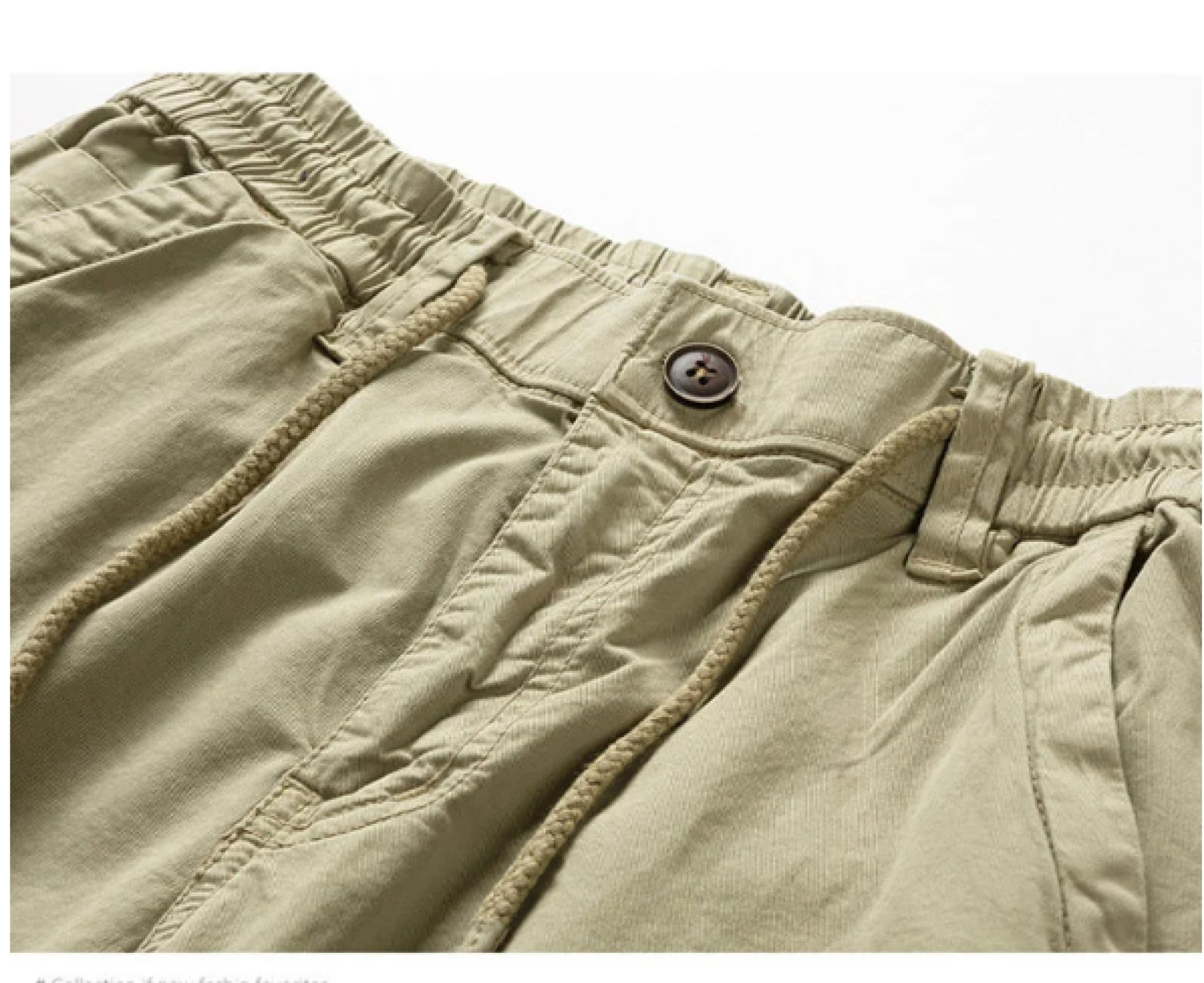 Shorts Kurze Hose Männer Baumwolle Shorts Hosen Herren Kleidung Elastische Taille Casual Solide Strand Jogger Multi Tasche Shorts Männlichen