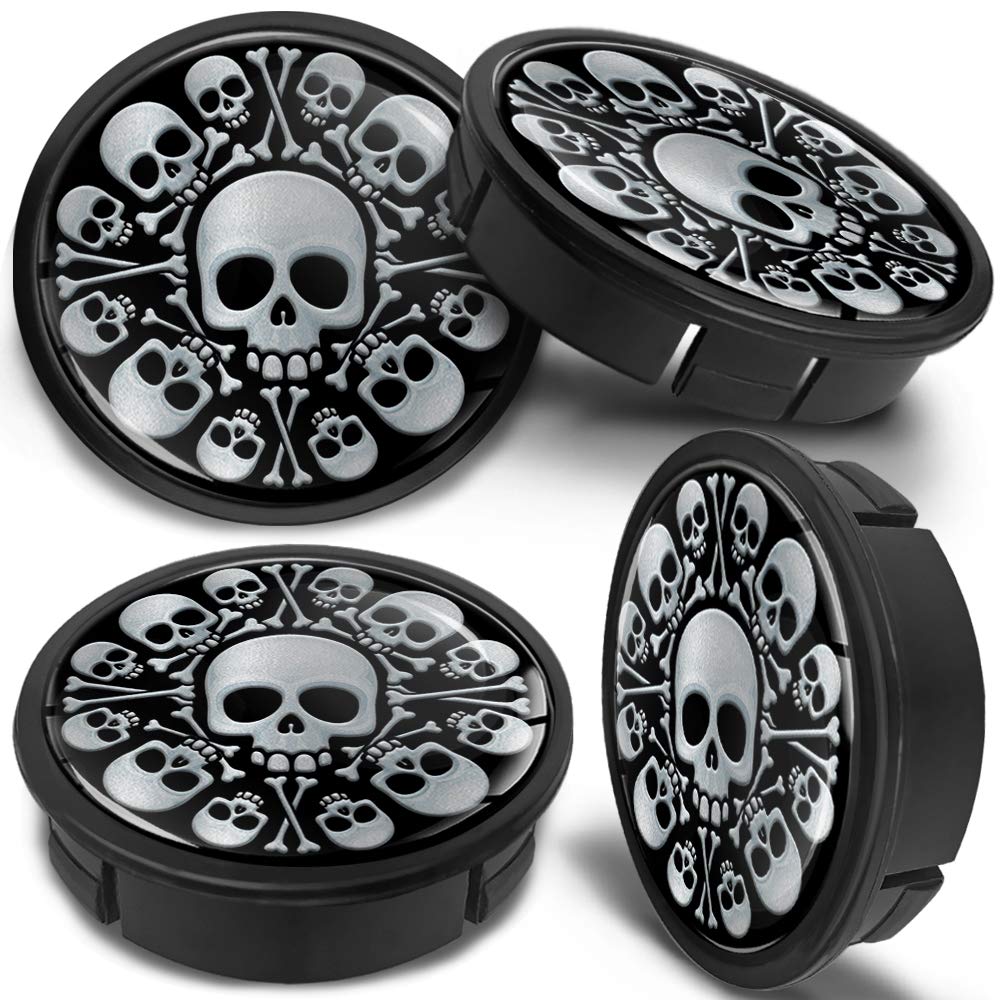 60mm Wheel Centre Caps Set of 4 – Black ABS Plastic Alloy Wheel Hub Caps Replacement – Push Fit Car Wheel Centre Caps – Multiple Designs (CX 0) — view 26
