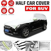 Vista 3 de Se adapta a SUV de 157 a 190 pulgadas, cubierta de media cubierta impermeable para todo tipo de clima, cubiertas de automóvil para exteriores e
