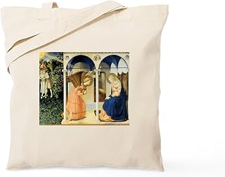 CafePress Fra Angelico The Annunciation Tote Bag Reusable Natural Beige Canvas Shopping Bag