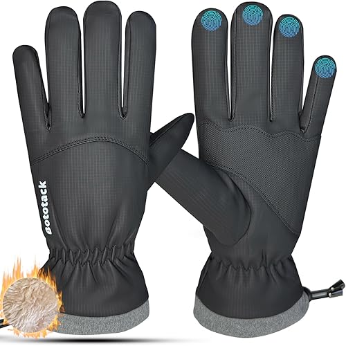 Guantes de esquí impermeables de invierno para hombres y mujeres, resistentes al viento, para pantalla táctil, guantes de nieve, clima frío y cálido