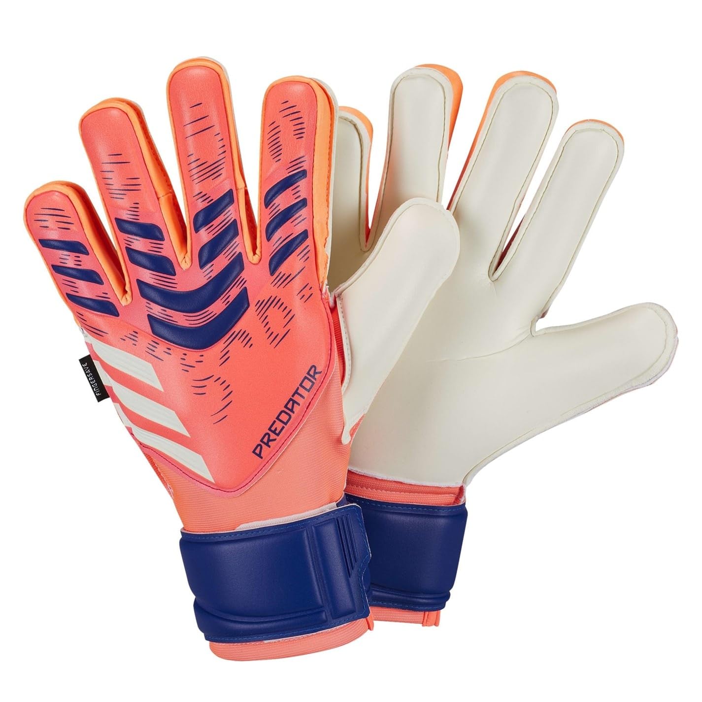 adidas Unisex Match Fingersave Goalkeeper Gloves Adults Orange/white 9