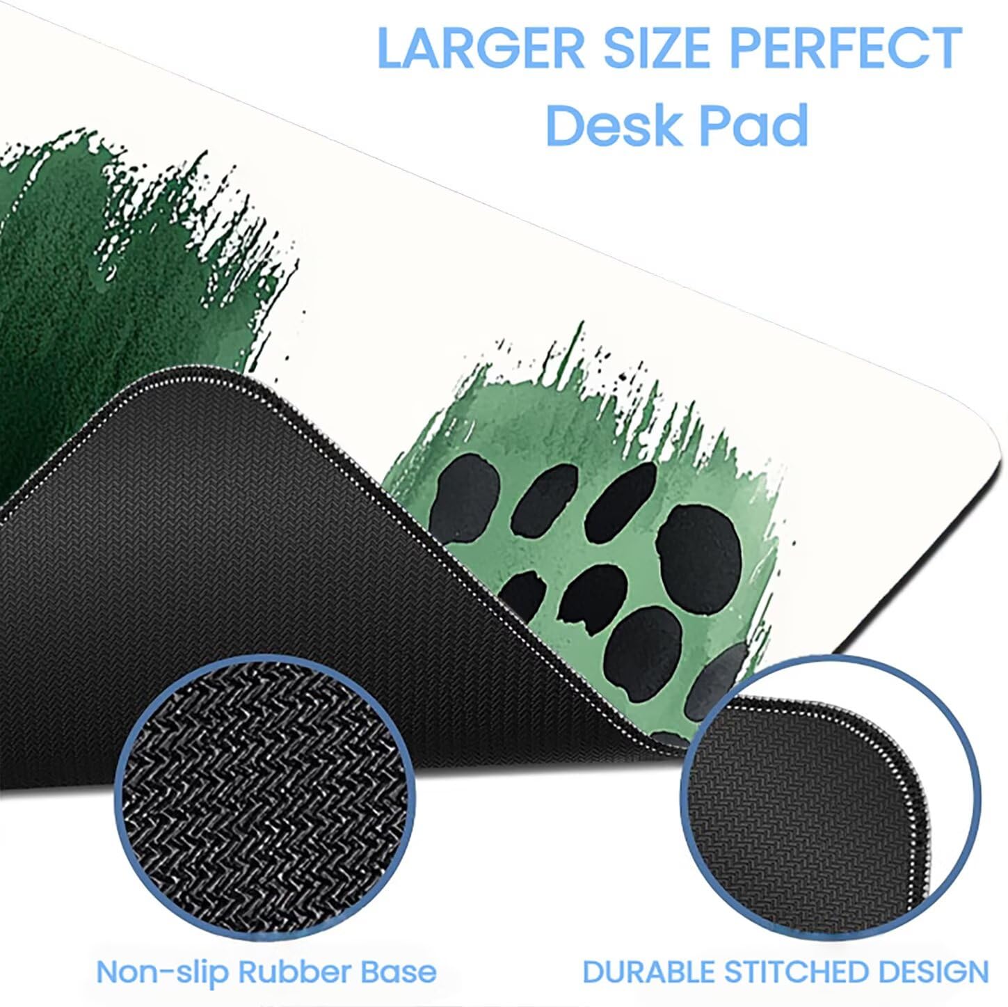 Lpfieonn Einfach Großes Schreibtischunterlage, XXL Schreibtischunterlagen, Weiß XXL Wasserdicht Gaming Mousepad mit Vernähter Rand und Rutschfeste Gummibasis, für Laptop/Hause/Büro 120x60cm PF-3067