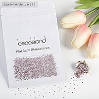 Vista 306 de Beadsland 1440 diamantes de imitación de cristal con parte trasera plana, gemas redondas, sombra dorada, SS20, 0.181-0.189 in