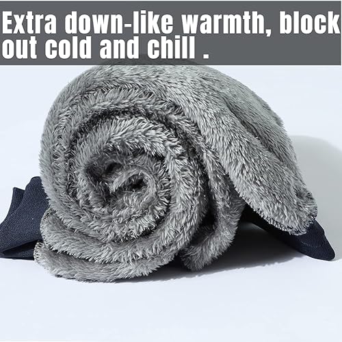 Vista 4 de GXAMOY Pantalones de forro polar de invierno para hombre, pantalones deportivos con forro de sherpa, pantalones deportivos gruesos y cálidos