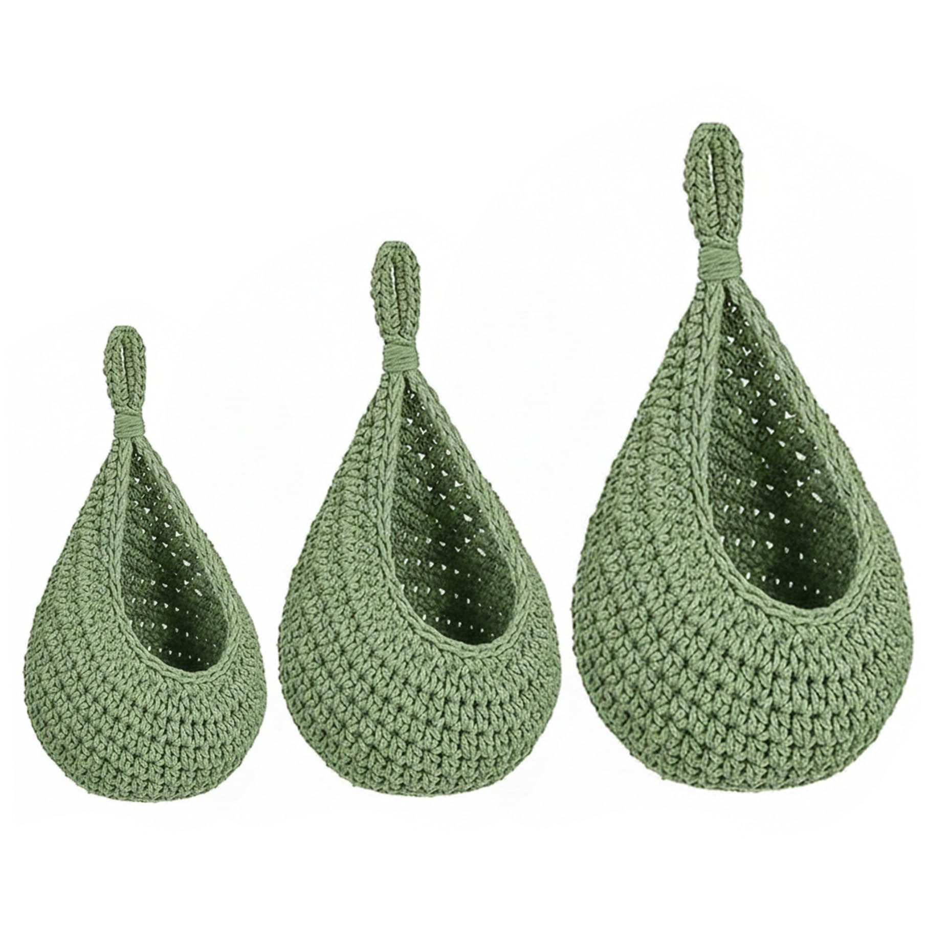 Cesta colgante artesanal de cuerda de algodón: almacenamiento elegante y resistente para pared