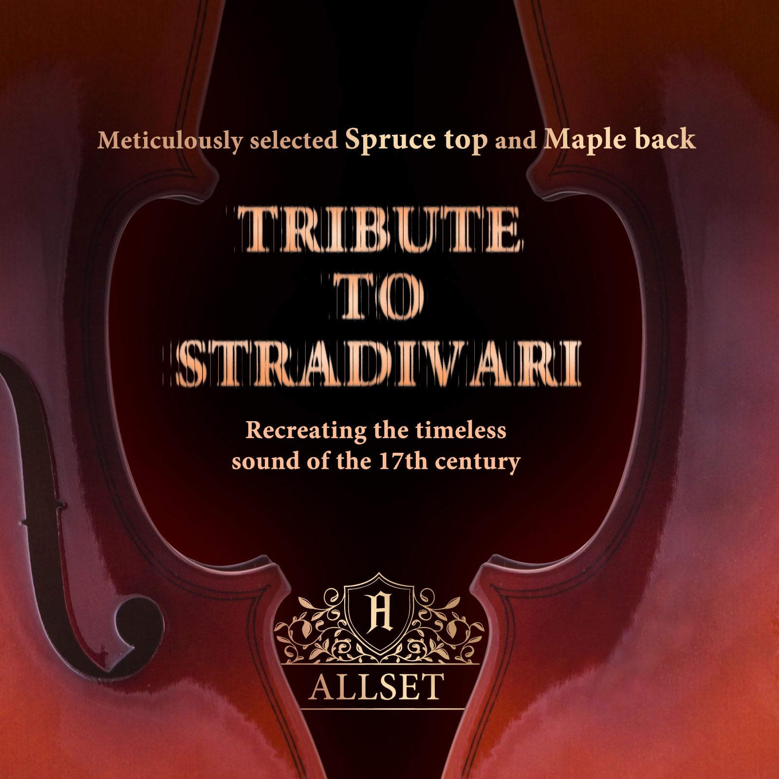 Amazon | Allset バイオリンフィドルセット:4/3 初心者向けポリッシュ