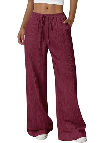 PRETTYGARDEN Women's Palazzo Pants Casual Wide Leg Trousers