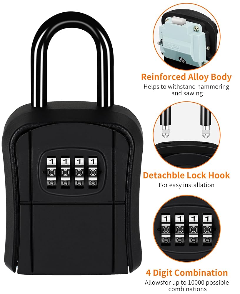 Amazon.com: Portable Key Lock Box,Key Holder Safe Security