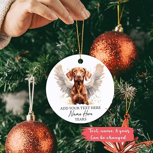 Vista 14 de Adorno conmemorativo personalizado de Bulldog Inglés – Alas de ángel, regalo de Navidad personalizado para perro, mamá y papá Adorno de Bulldog