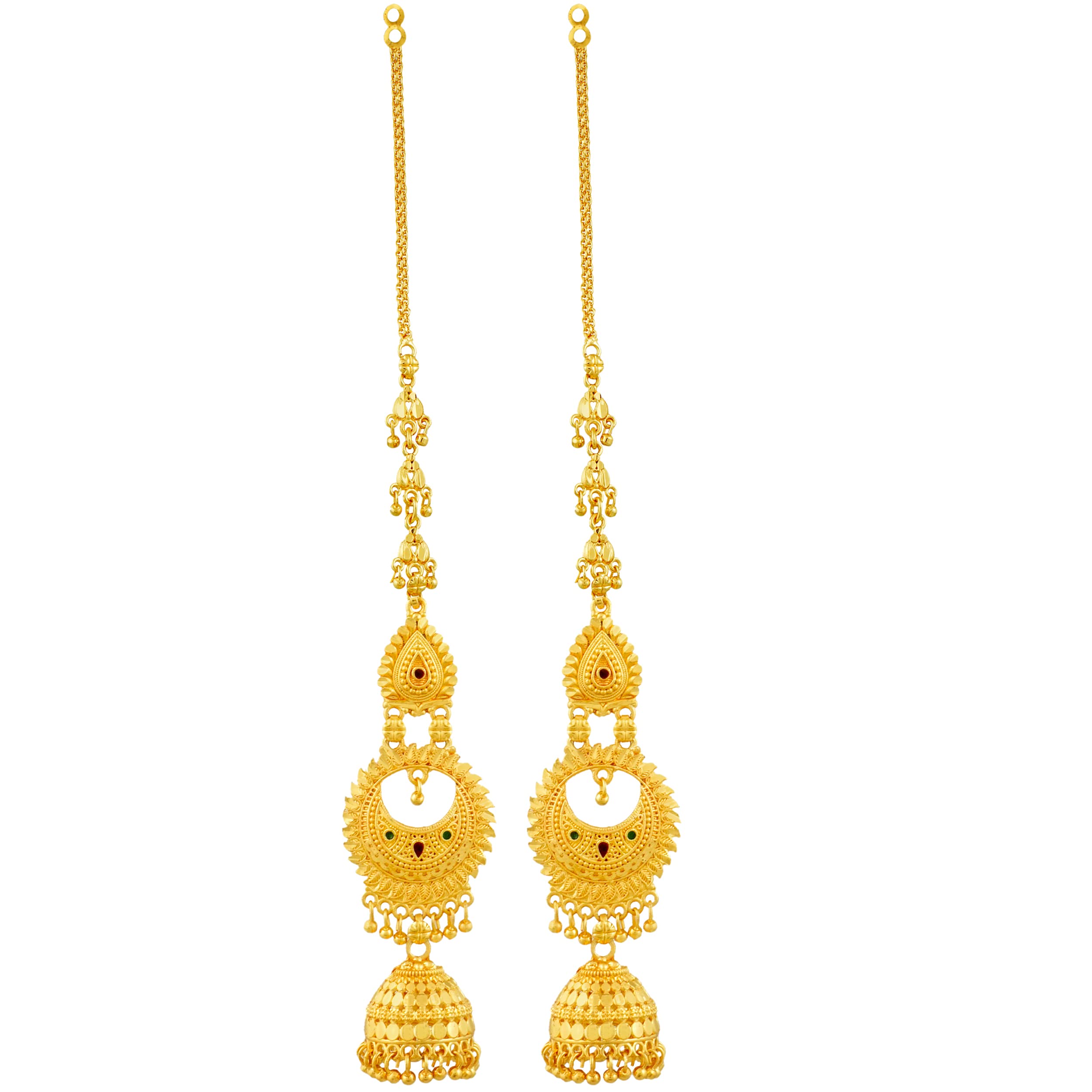 Mansiyaorange One Gram Golden Plated Meena Work Floral Screw Openable Jhumki Earrings With Ear Chain For Women (B0BNBJT4ZM) Amazon Price History, Amazon Price Tracker