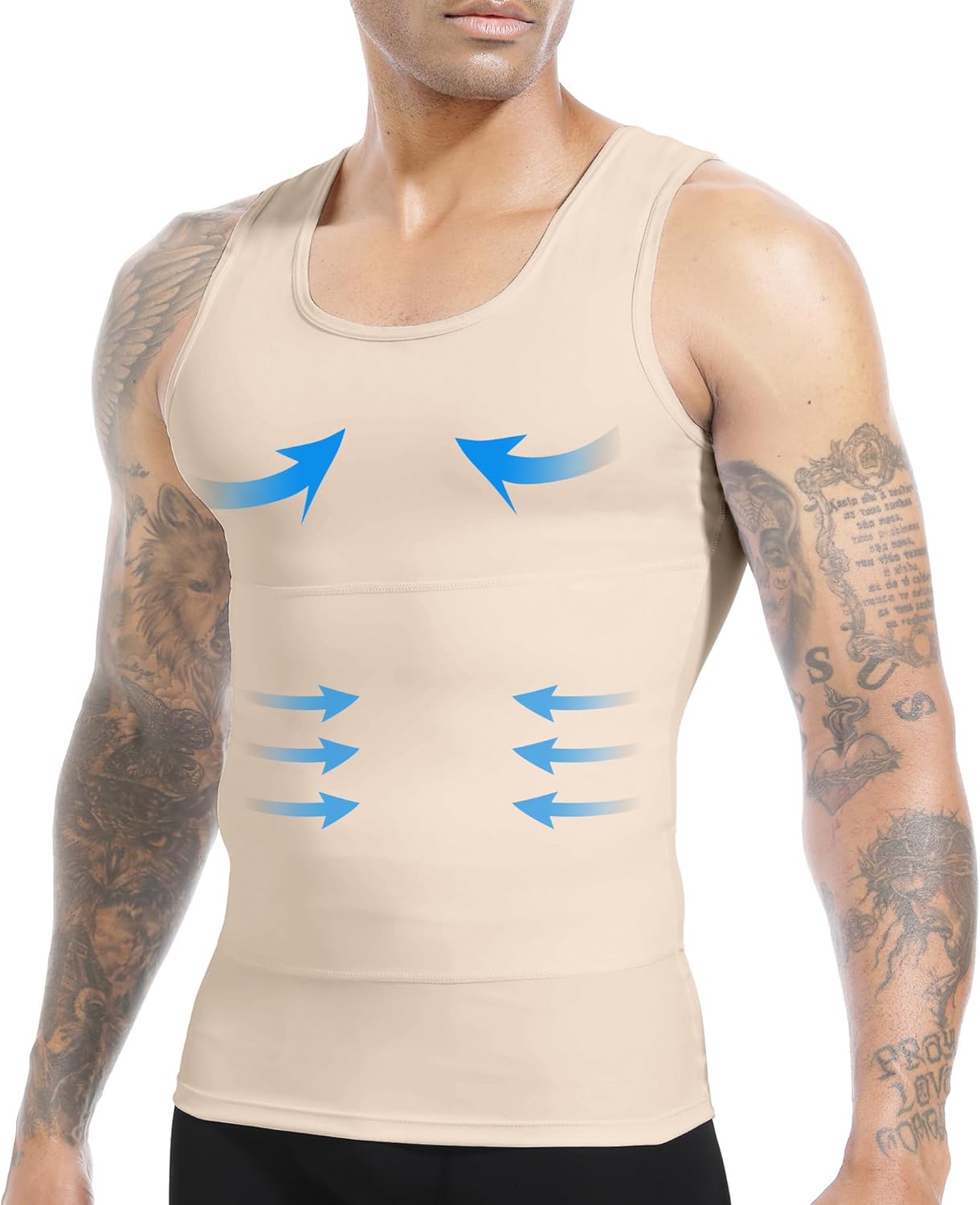 Mens Slimming Body Shaper Vest, Gynecomastia Compression Shirt Shapewear, Abs Abdomen Undershirts, Tummy Control Tank Top - Image 5