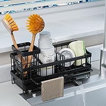 Kitchen Sink Organizer, Sponge Holder, Stainless Steel Dish Drainer, Soap Holder, Sink Organizer, Kitchen Sink Organization