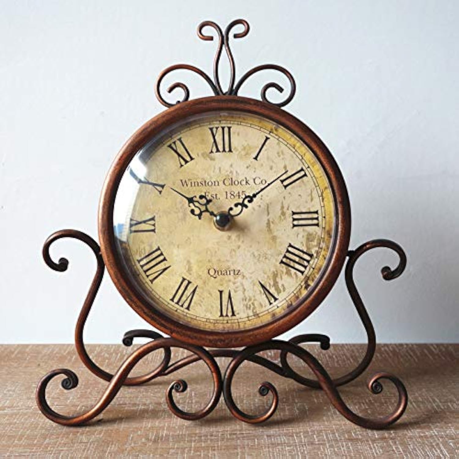 Sveglia vintage retrò, funzionamento a batteria, movimento silenzioso dei secondi, metallo e vetro HD, non ticchettio per camera da letto, comodino, scrivania, mensola (batteria non inclusa)