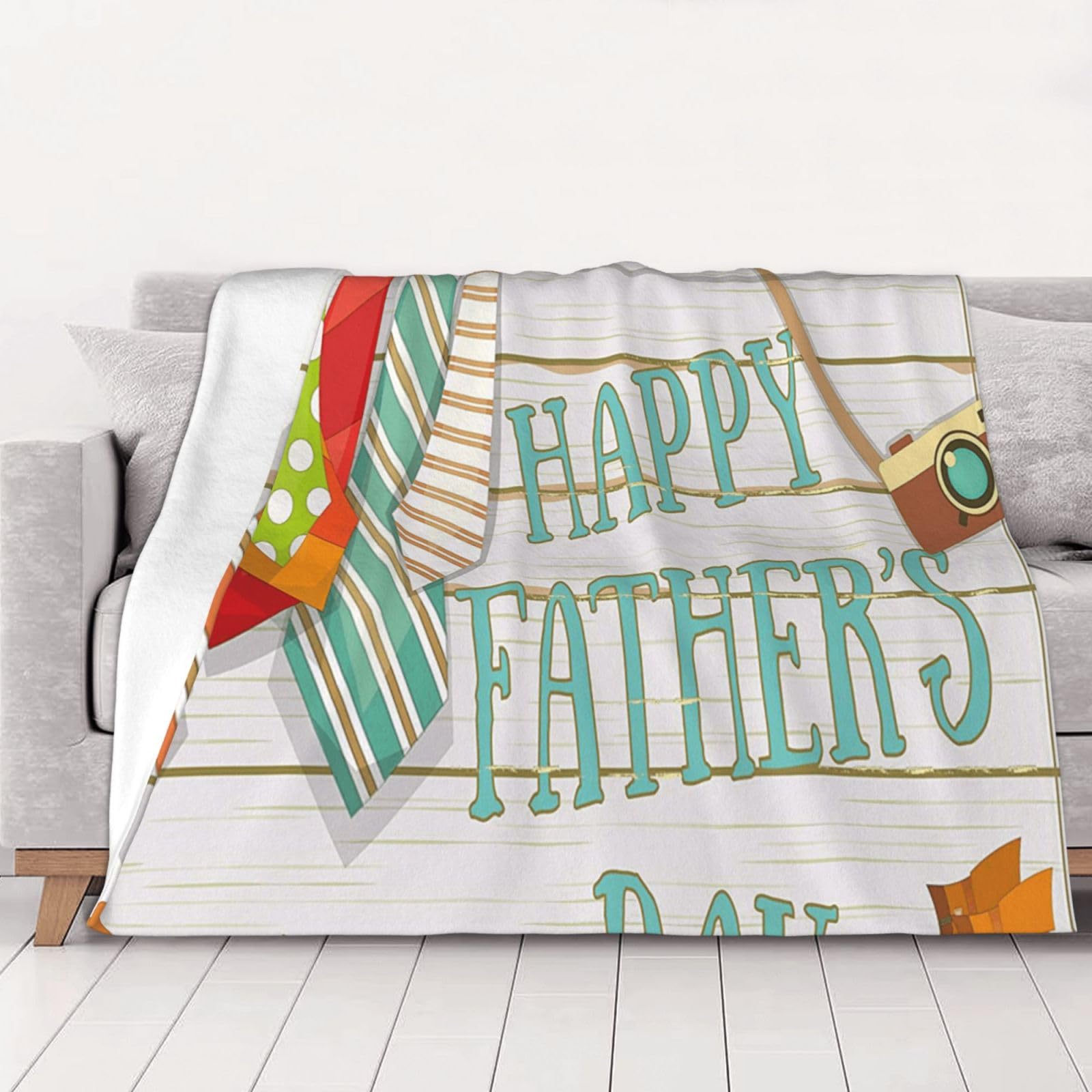 Cadeau Father's Day couverture flanelle imprimée idée cadeau homme et femme