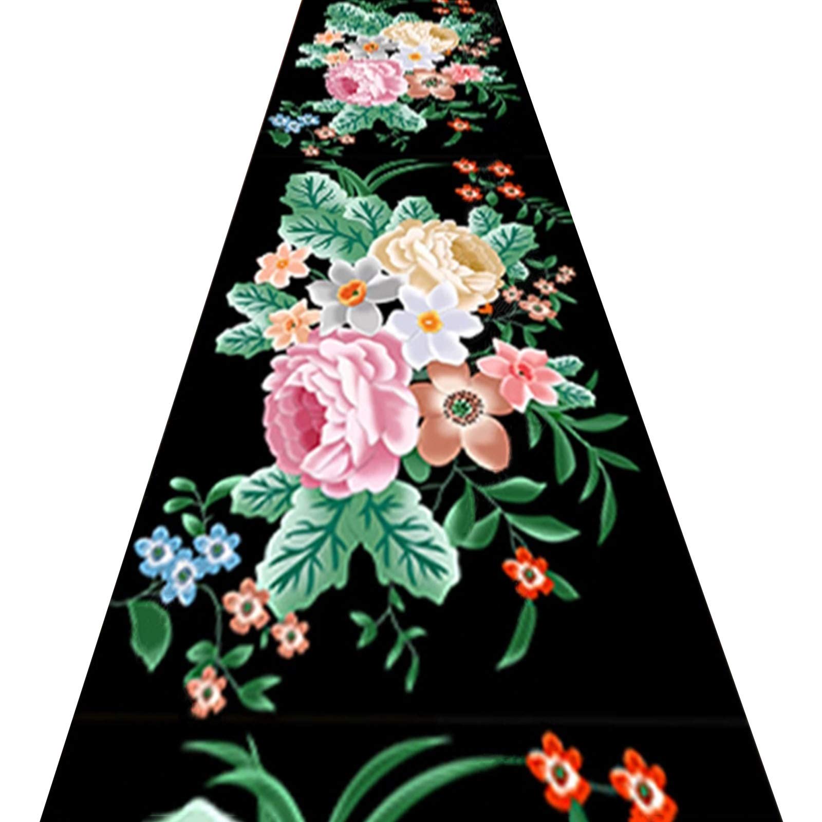 Tapis de passage d'allée lavable au design floral pour sublimer le sol de votre chambre