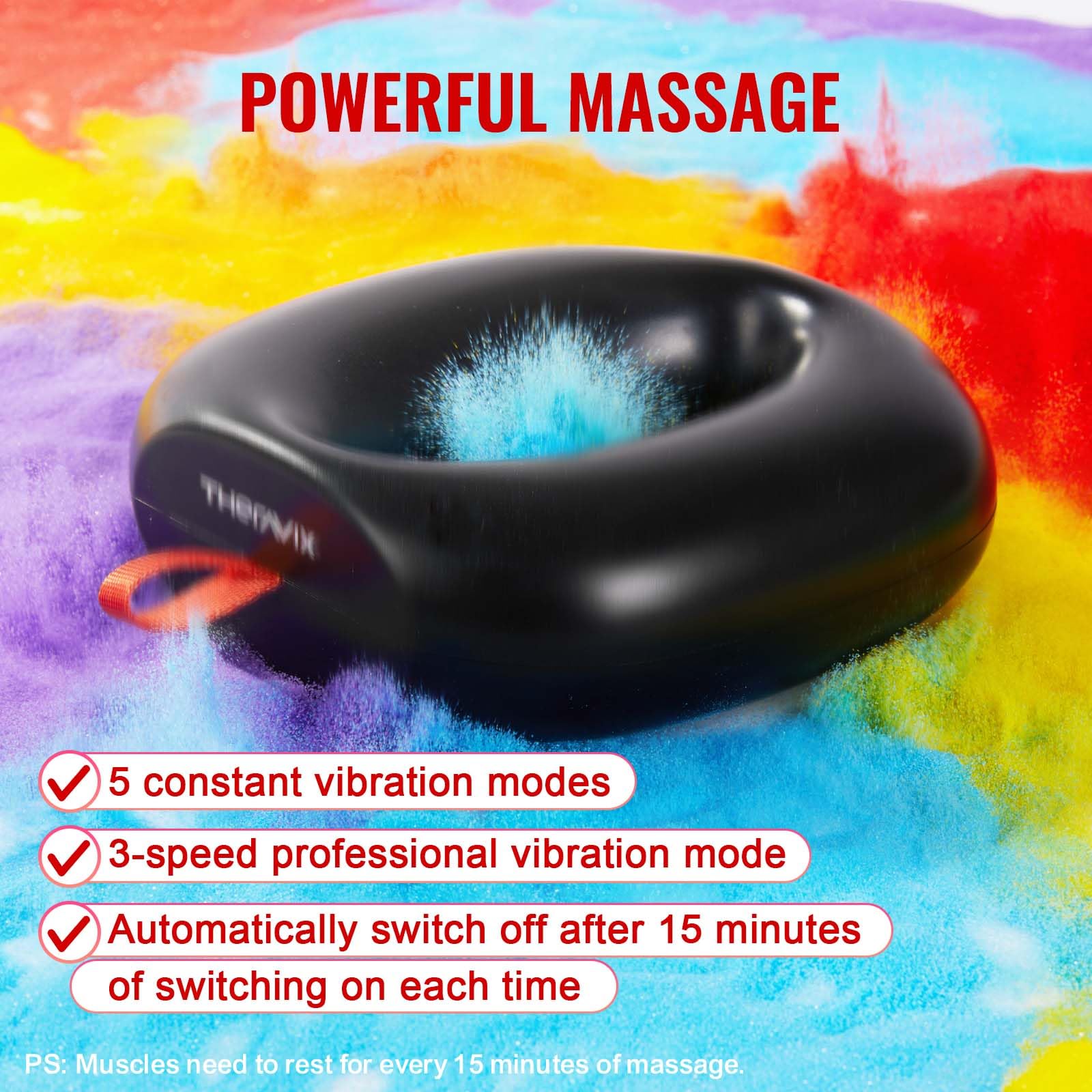 Pistola de masaje muscular deportiva de tejido profundo, masajeador vibrador de espalda con 8 modos, masajeador de percusión portátil para alivio de cuerpo completo, regalo para hombre