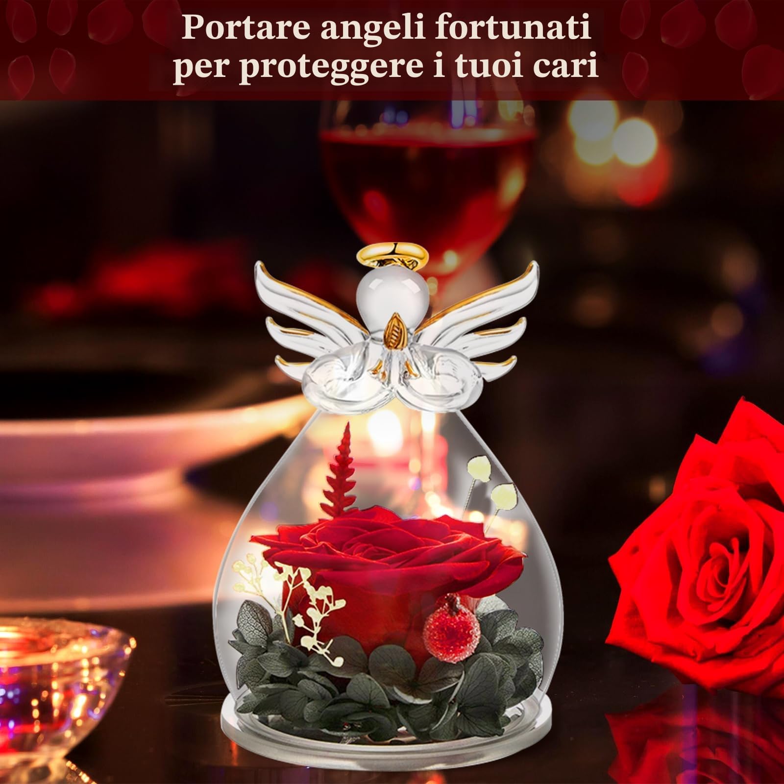 Rosa Stabilizzata Vera Regalo per Mamma Festa della Mamma
