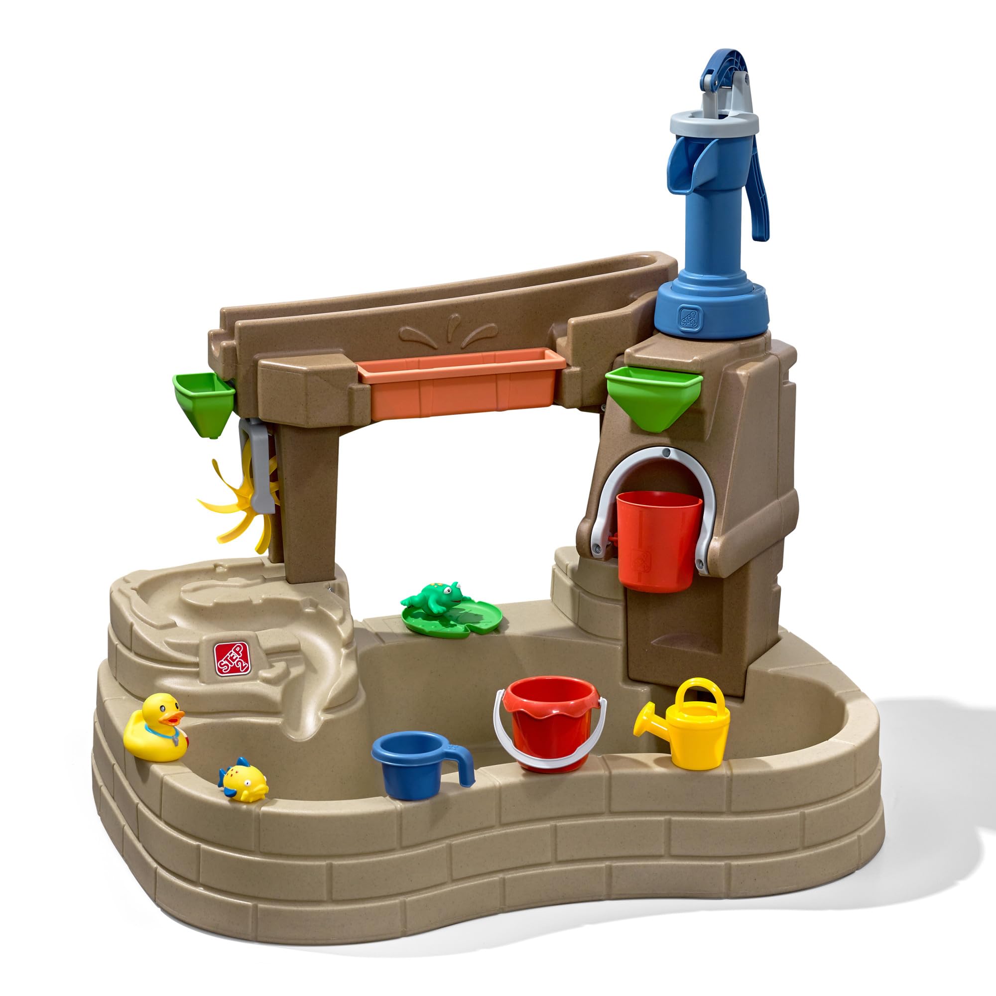 Photo 1 of Step 2 Pump & Splash Discovery Pond Water Table, Kids Water Sensory Activity Pool, Summer Outdoor Toys, 10 Piece Toy Accessories, For Toddlers 2+ Years Old