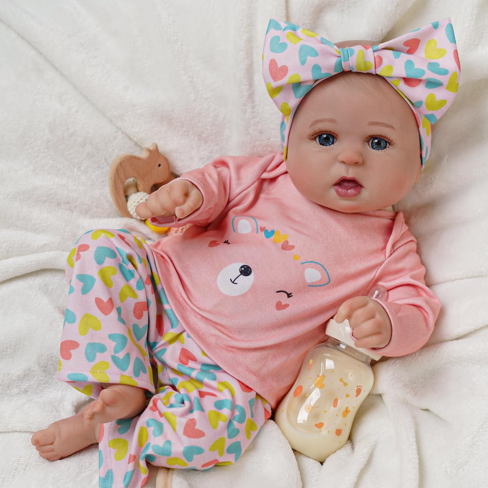 BABESIDE Bambole Reborn Ragazza - Le Bambole Realistiche da 20 Pollici di Bailyn Hanno un Corpo in Stoffa Morbido e un Abbigliamento Carino, Che Assomiglia a un Bambino Vero e Proprio