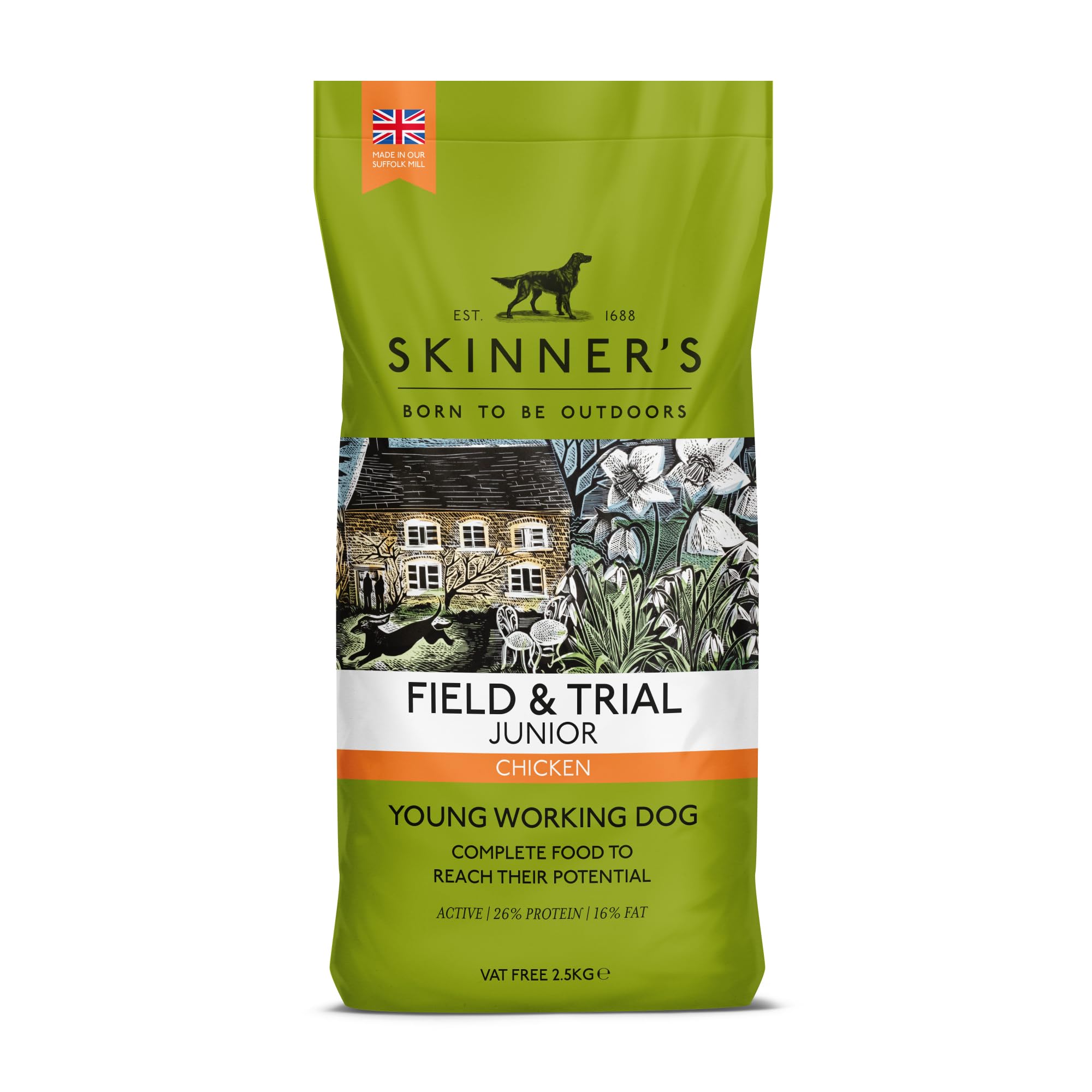 Skinner's Field & Trial Complete Dry Junior Working Dog Food, 2.5 kg (Pack of 1)