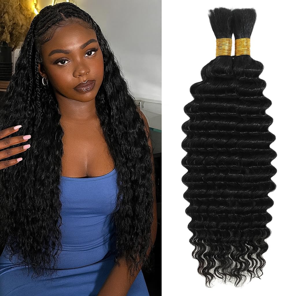 Human Hair 12A– Boho Style Bundles (22, 20, 18, 16 Inch) – Soft, Natural, Tangle-Free, Shedding-Free, for Braids, Weaves & Protective Styles (20 Inch)