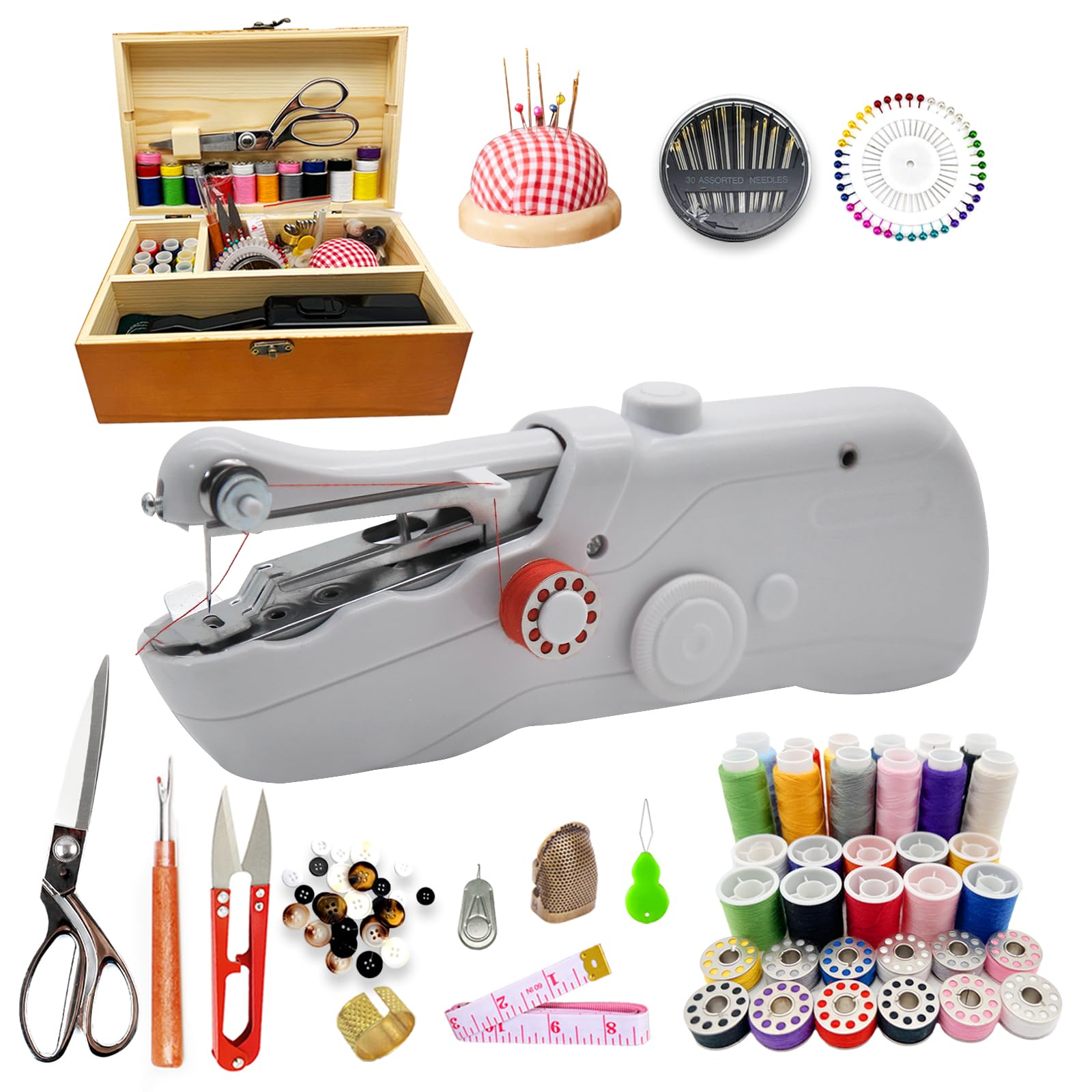 Photo 1 of Zasidler Handheld Sewing Machine with 142-Piece Kit