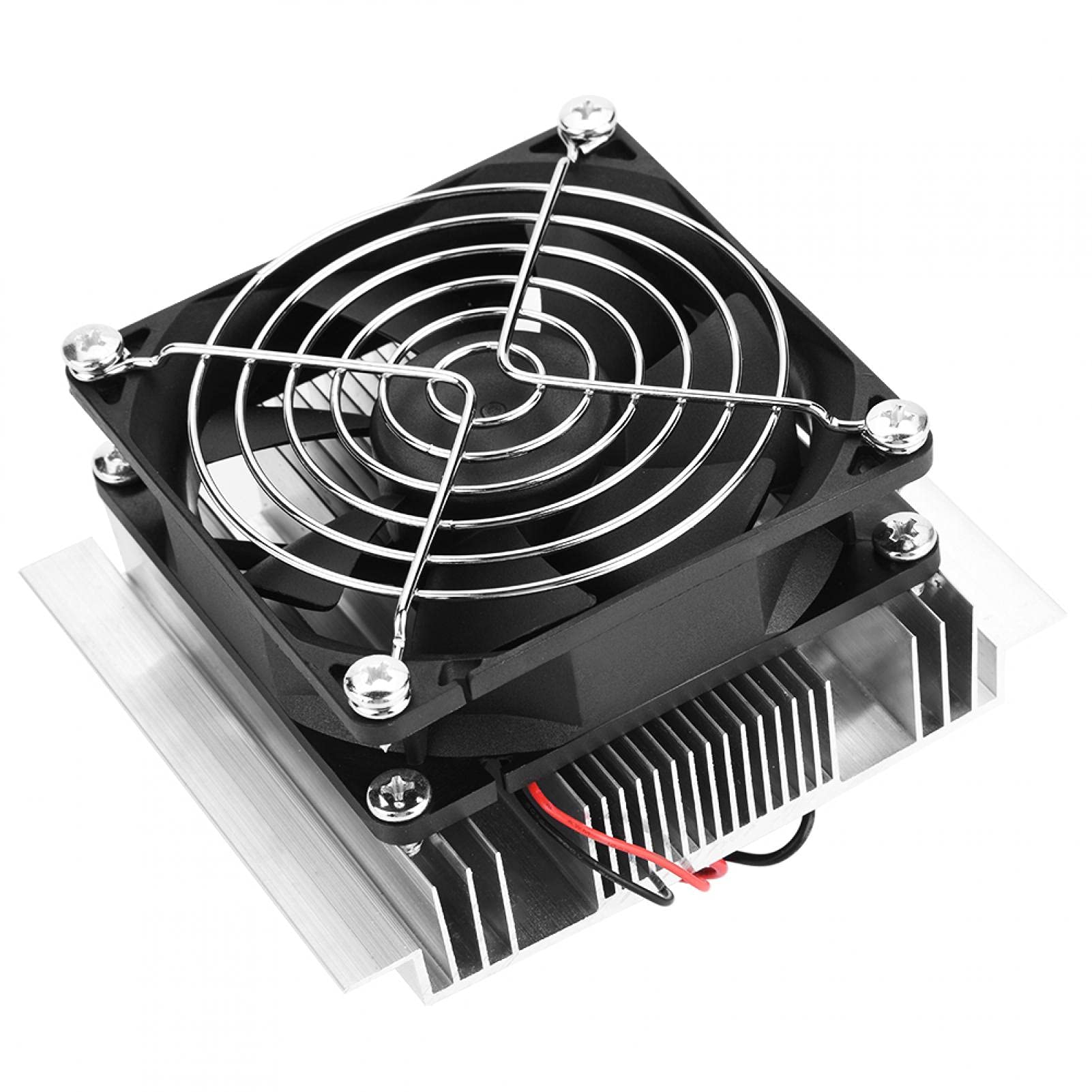 Chłodziarka termoelektryczna, półprzewodnikowa płyta chłodząca, 12 V aluminiowa półprzewodnikowa chłodziarka termoelektryczna Peltier chłodziarka na zimną płytę z wentylatorem Tec1-12706A