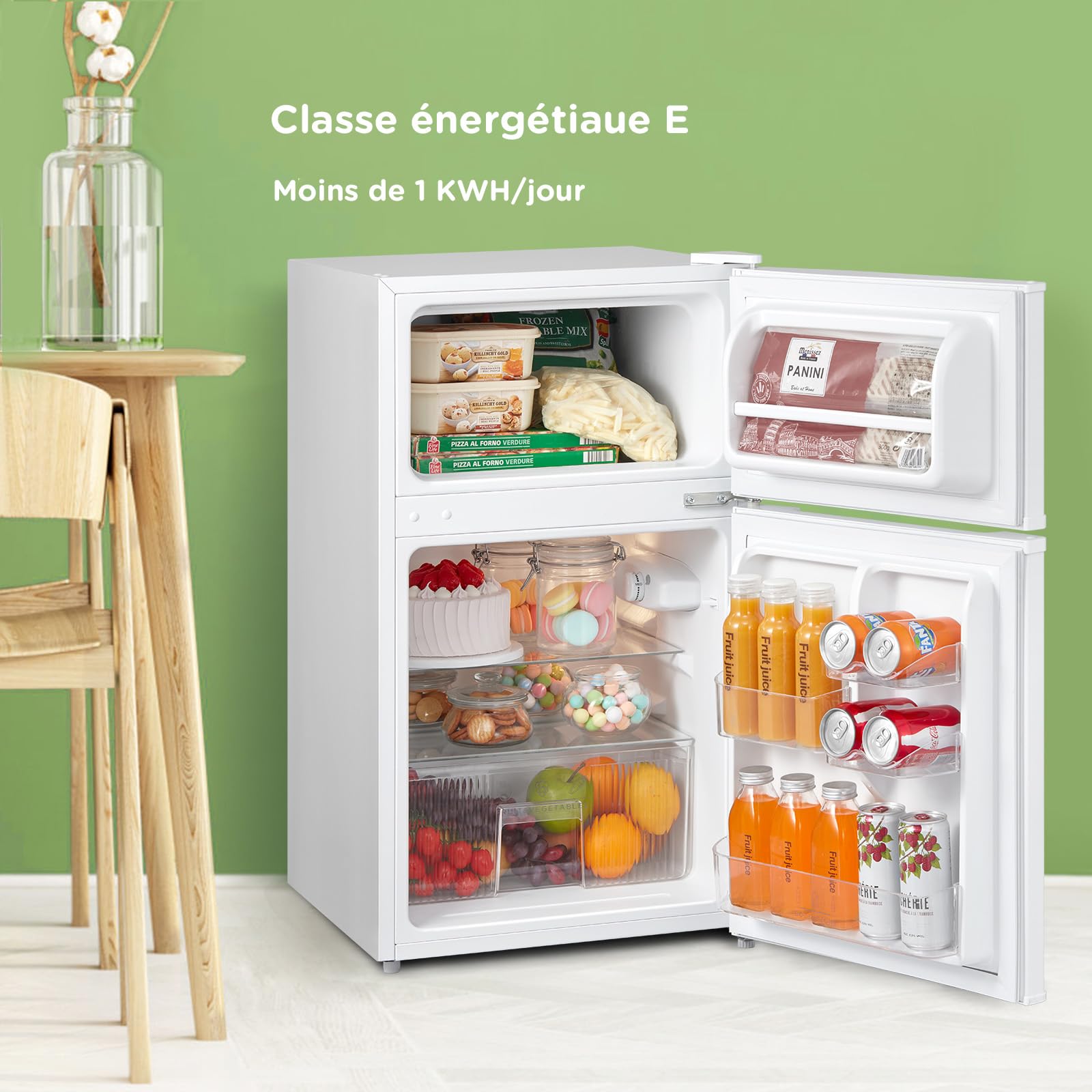 COMFEE' RCT87WH2(E) Réfrigérateur Congélateur Sous Plan 87L Blanc